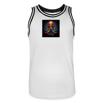 Octopus Octopus Fantasy Colorful Sea Water - Men's Basketball Jersey - white/black - Front - AI Model Male 185 dark (185cm)