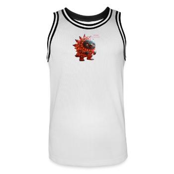Lava-Licht Monster Glühen - Männer Basketball-Trikot - Weiß/Schwarz - Vorne - AI Model Male 185 dark (185cm)