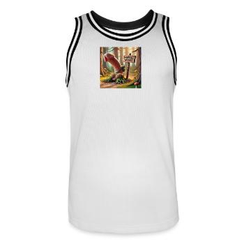 Penis Cock Cock Shneedle Woods - Men's Basketball Jersey - white/black - Front - AI Model Male 185 dark (185cm)