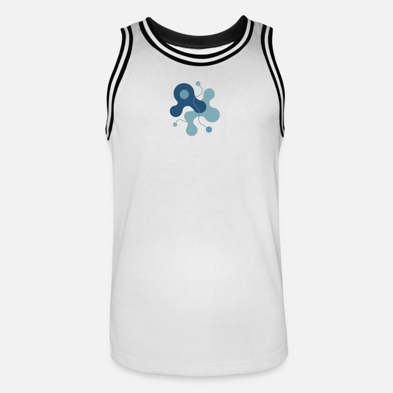 La complexité organique – la forme du vivant - Maillot de basket Homme - blanc/noir