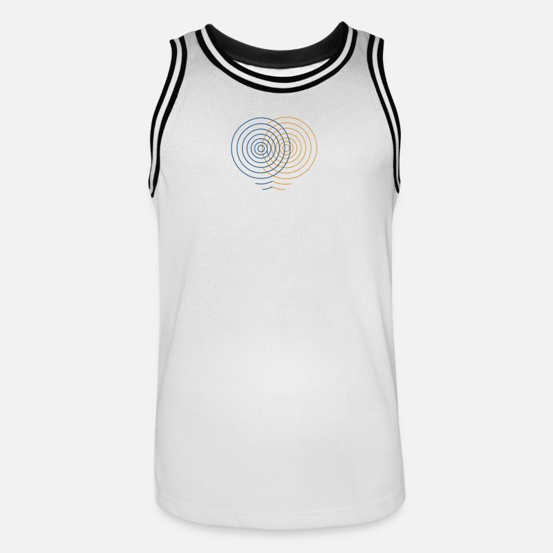 Concentric Interference – Physics Design - Men's Basketball Jersey - white/black