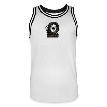 Pneu de VTT de descente - Maillot de basket Homme - blanc/noir - Devant - AI Model Male 185 dark (185cm)