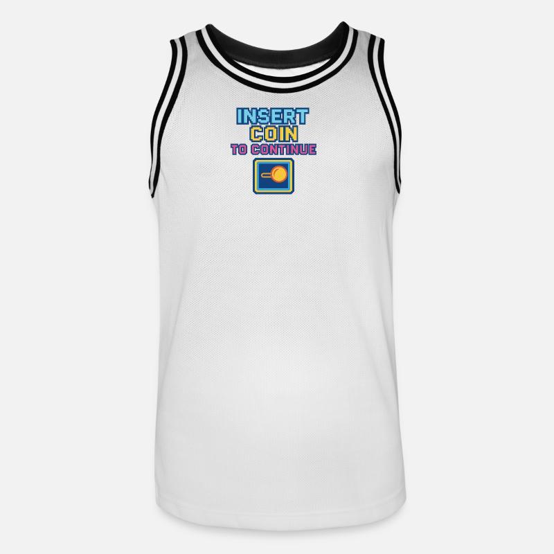 Conception de jeux d’arcade Retro Pixel - Maillot de basket Homme - blanc/noir