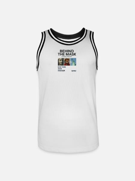 Behind the Mask: New York 2028 - Men's Basketball Jersey - white/black
