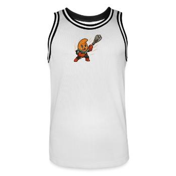 Anime Crescents - Men's Basketball Jersey - white/black - Front - AI Model Male 185 dark (185cm)