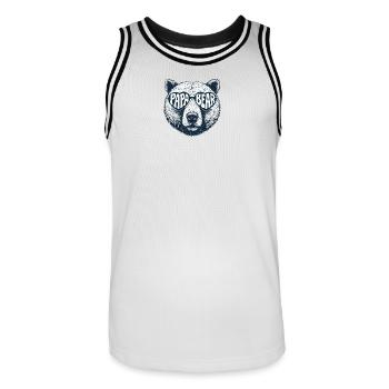Ours Papa  - Männer Basketball-Trikot - Weiß/Schwarz - Vorne - AI Model Male 185 dark (185cm)