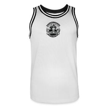 Booze Squad - Playa Crew - Malle Edition - Men's Basketball Jersey - white/black - Front - AI Model Male 185 dark (185cm)