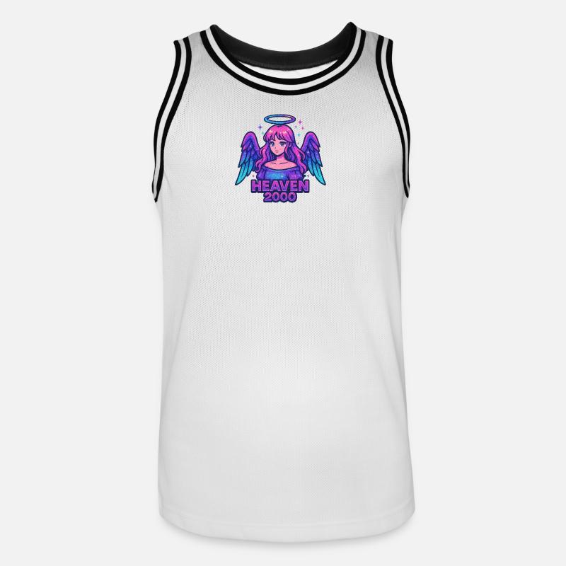 Conception d’ange céleste - Maillot de basket Homme - blanc/noir