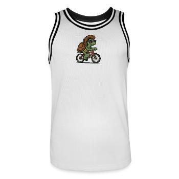 Vélo Tortue - Maillot de basket Homme - blanc/noir - Devant - AI Model Male 185 dark (185cm)