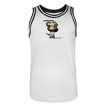 Verführung der Schlange - Männer Basketball-Trikot - Weiß/Schwarz - Vorne - AI Model Male 185 dark (185cm)
