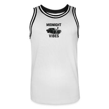 Produits dérivés Vibes - Maillot de basket Homme - blanc/noir - Devant - AI Model Male 185 dark (185cm)