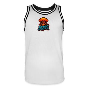 MICRO-ONDE!  - Explosion de graffitis | Design exclusif - Maillot de basket Homme - blanc/noir - Devant - AI Model Male 185 dark (185cm)