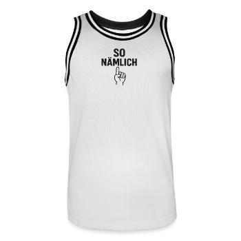 C’EST COMME ÇA - Maillot de basket Homme - blanc/noir - Devant - AI Model Male 185 dark (185cm)
