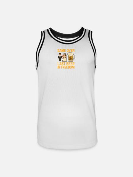 Game Over Last Beer in Freedom - Men's Basketball Jersey - white/black