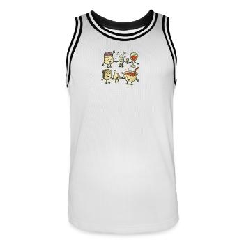 Ukrainian dishes - Men's Basketball Jersey - white/black - Front - AI Model Male 185 dark (185cm)