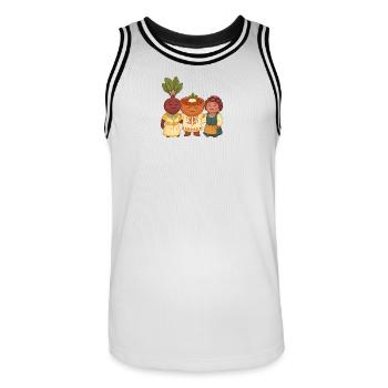 Beetroot, borsch and salad - Men's Basketball Jersey - white/black - Front - AI Model Male 185 dark (185cm)