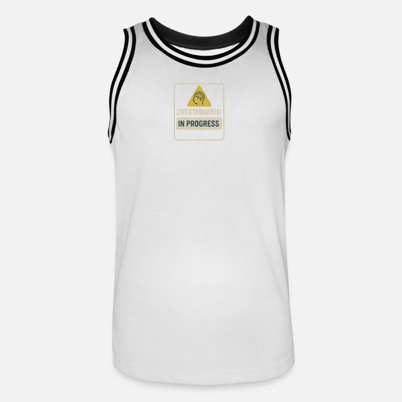 Insigne de suranalyse en progrès - Maillot de basket Homme - blanc/noir