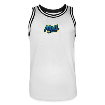 Graffiti Name Abdel ideales druckbares Geschenk - Männer Basketball-Trikot - Weiß/Schwarz - Vorne - AI Model Male 185 dark (185cm)