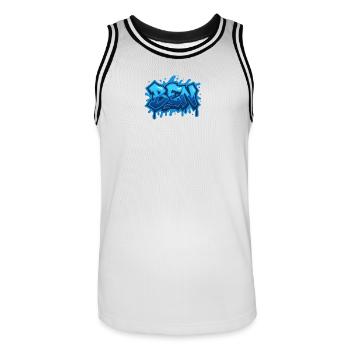 Graffiti  BEN Prénom cadeau idéal imprimable sur t - Maillot de basket Homme - blanc/noir - Devant - AI Model Male 185 dark (185cm)