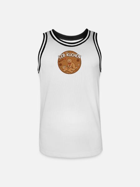 Lebkuchen Liebesrettung - Männer Basketball-Trikot - Weiß/Schwarz