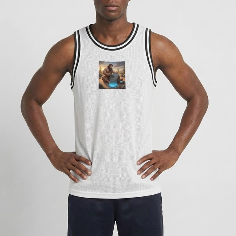 Caveman Tech Support - The First Tutorial Men's Basketball Jersey