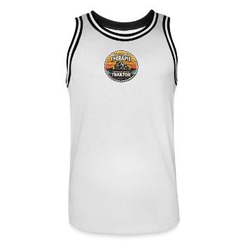 I need my tractor - Men's Basketball Jersey - white/black - Front - AI Model Male 185 dark (185cm)