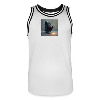 appareilphoto - Maillot de basket Homme - blanc/noir - Devant - AI Model Male 185 dark (185cm)