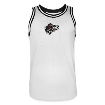 Red Perch - Men's Basketball Jersey - white/black - Front - AI Model Male 185 dark (185cm)
