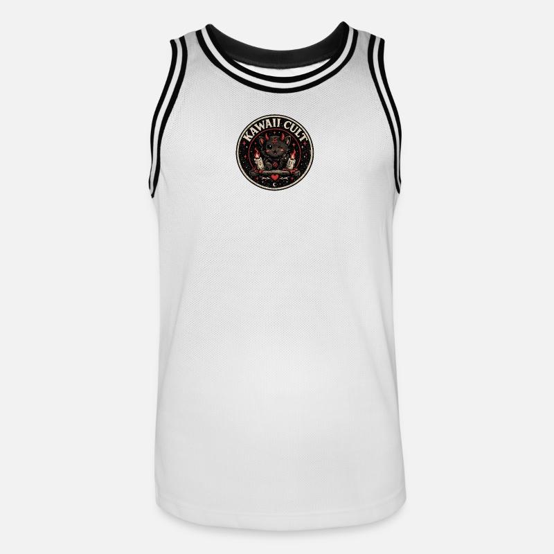 Hell_Cat - Maillot de basket Homme - blanc/noir