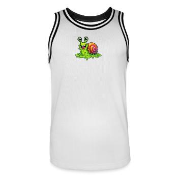 You make me slime - Men's Basketball Jersey - white/black - Front - AI Model Male 185 dark (185cm)