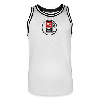 60% de taxes - Maillot de basket Homme - blanc/noir - Devant - AI Model Male 185 dark (185cm)