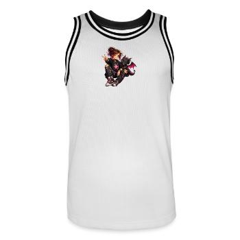 Courage, imagination and a friendship - Men's Basketball Jersey - white/black - Front - AI Model Male 185 dark (185cm)