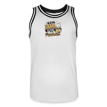 Pas de bière, je le prends personnellement - Maillot de basket Homme - blanc/noir - Devant - AI Model Male 185 dark (185cm)
