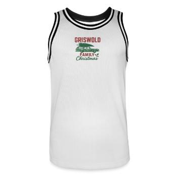 Griswold Family Christmas Car - Men's Basketball Jersey - white/black - Front - AI Model Male 185 dark (185cm)