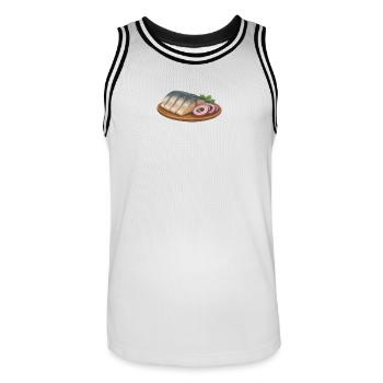 Gifts of the Far North - Herring Fillet - Men's Basketball Jersey - white/black - Front - AI Model Male 185 dark (185cm)