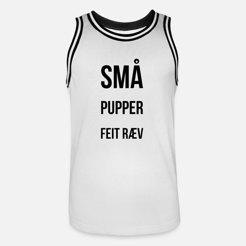 Culo grasso con tette piccole - Maglia da basket per uomo - bianco/nero