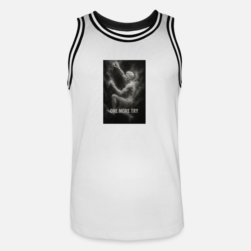 One more try. - Men's Basketball Jersey - white/black