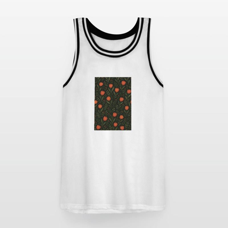 Tulip Pattern Men's Basketball Jersey
