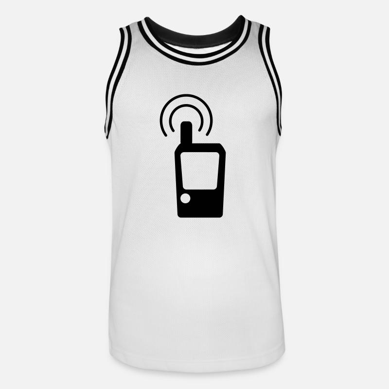 Geocaching GPS Tracker - Männer Basketball-Trikot - Weiß/Schwarz