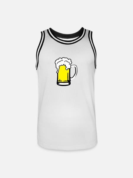 Beer - Men's Basketball Jersey - white/black