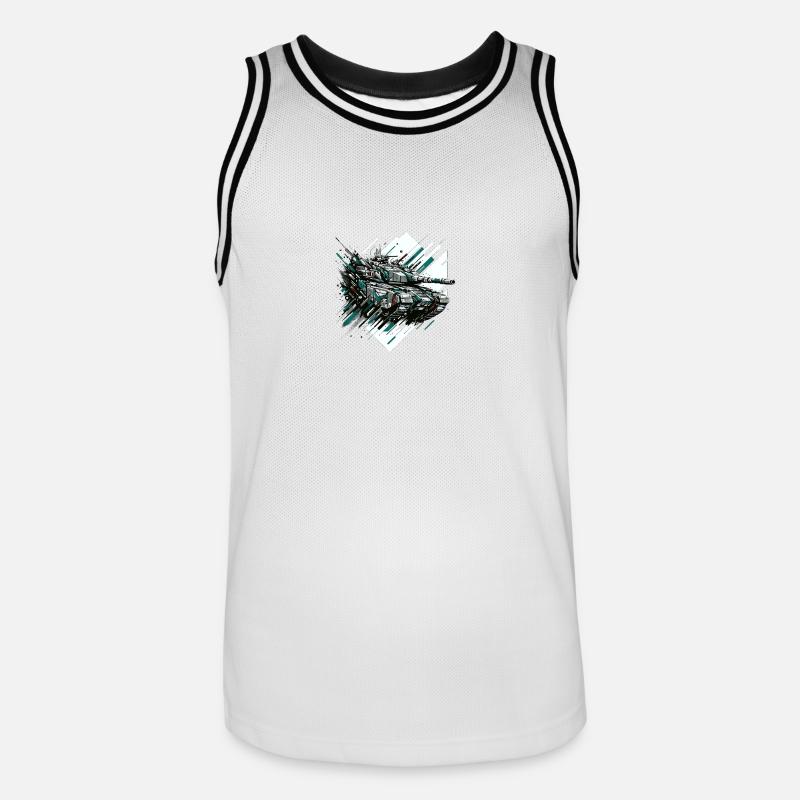 Dynamisches Angriffsfeuer - Männer Basketball-Trikot - Weiß/Schwarz
