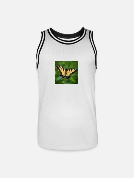 Eastern Tiger swallowtail - Men's Basketball Jersey - white/black