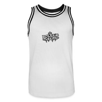 Polterabend Polter Hochzeit - Männer Basketball-Trikot - Weiß/Schwarz - Vorne - AI Model Male 185 dark (185cm)