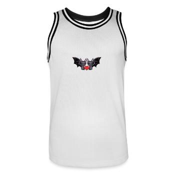 Fledermaus Paar Valentinstag - Männer Basketball-Trikot - Weiß/Schwarz - Vorne - AI Model Male 185 dark (185cm)