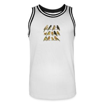 Vogelbeobachter Vogelliebhaber - Männer Basketball-Trikot - Weiß/Schwarz - Vorne - AI Model Male 185 dark (185cm)