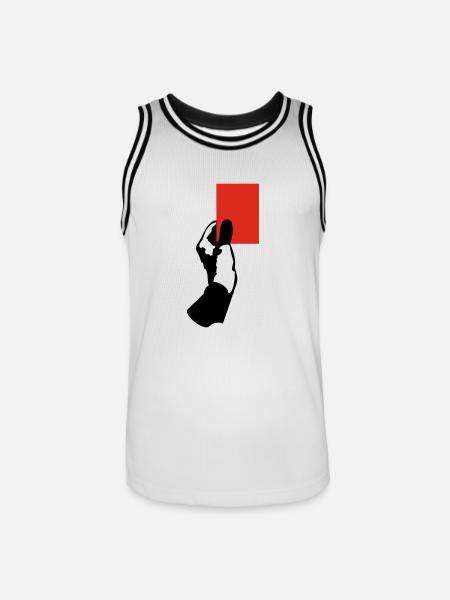Rote Karte! - Männer Basketball-Trikot - Weiß/Schwarz