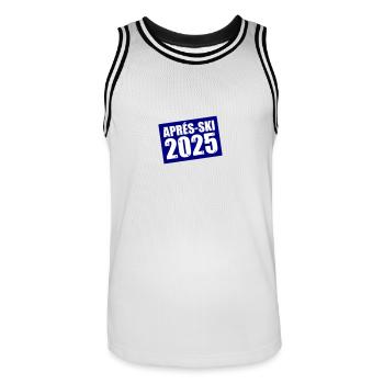 Après-ski 2025 - Maillot de basket Homme - blanc/noir - Devant - AI Model Male 185 dark (185cm)