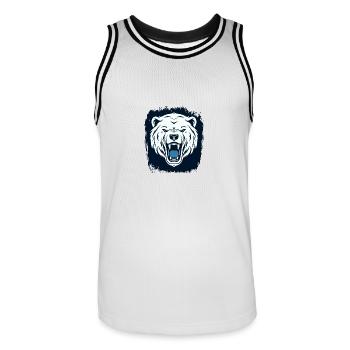 Bookish Aunt Black Matters Christmas Happy Comics - Men's Basketball Jersey - white/black - Front - AI Model Male 185 dark (185cm)