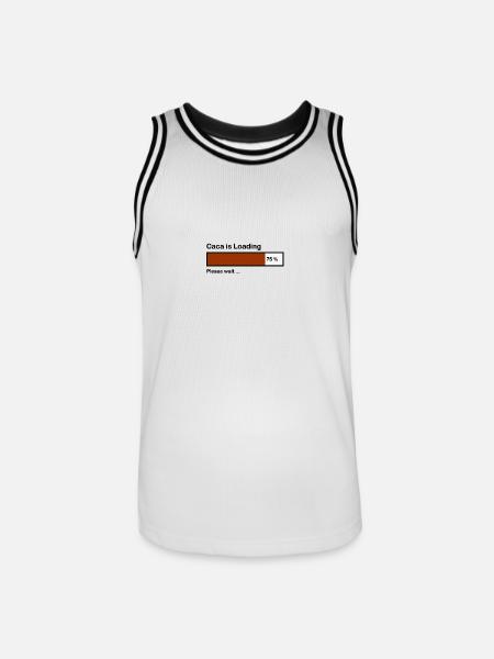 Progress bar is loaded poo - Men's Basketball Jersey - white/black