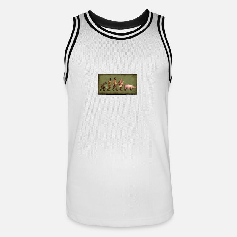 Evolution - Männer Basketball-Trikot - Weiß/Schwarz